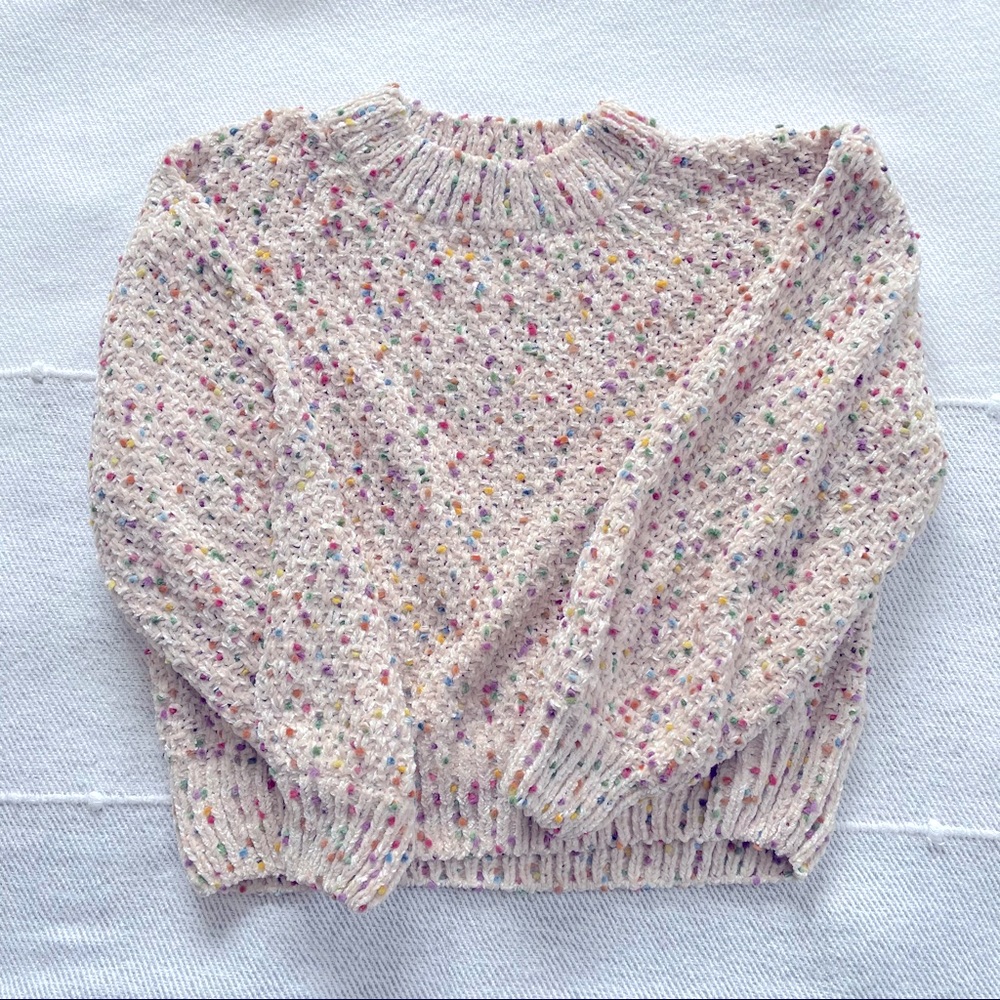 Anthropologie Confetti Chenille Sweater